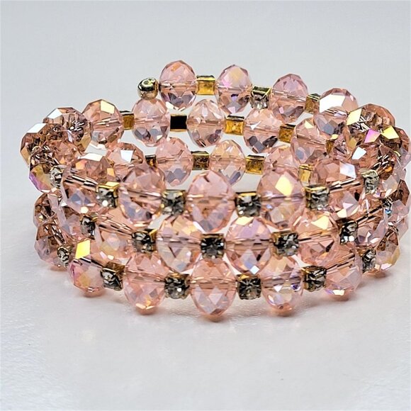 PINK Sparkling Crystal Wrap Bracelet - Picture 5 of 13
